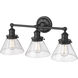Eyden 3 Light 25.88 inch Matte Black Vanity Light Wall Light